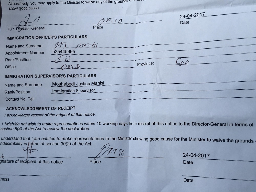 He was given an option of either paying US$200 or receive a year ban. His US$20 offer was rejected when asked how much he could afford