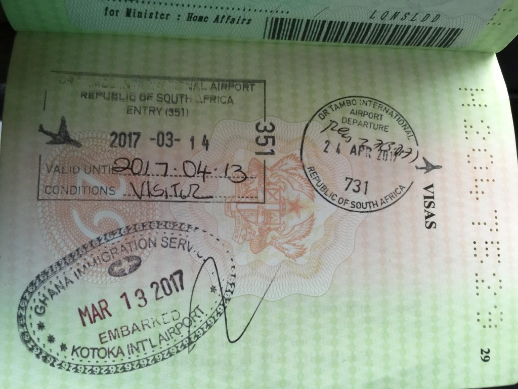 Richard Koomson paid US$100 to gain entry into South Africa