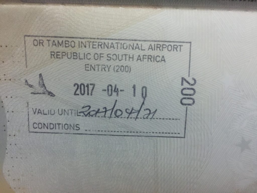 My US$70 entry stamp