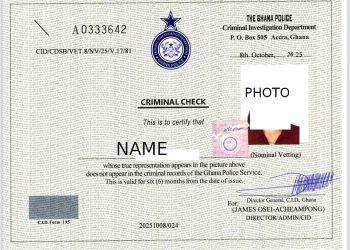 Ghana Police Clearance Certificate