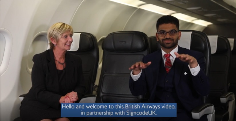 The partnership will mean customers can access key travel information in signed video form, including the airline’s onboard safety briefing via a unique QR code