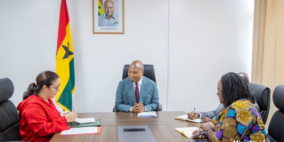 Ghana’s Minister of Foreign Affairs, Samuel Okudzeto Ablakwa, meets Moroccan Ambassador Imane Ouaadil
