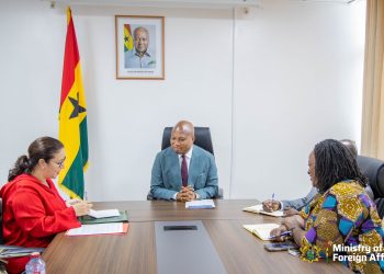 Ghana’s Minister of Foreign Affairs, Samuel Okudzeto Ablakwa, meets Moroccan Ambassador Imane Ouaadil